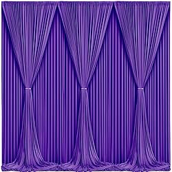 Purple Backdrop Curtains 6 Panels-Wrinkle-Free