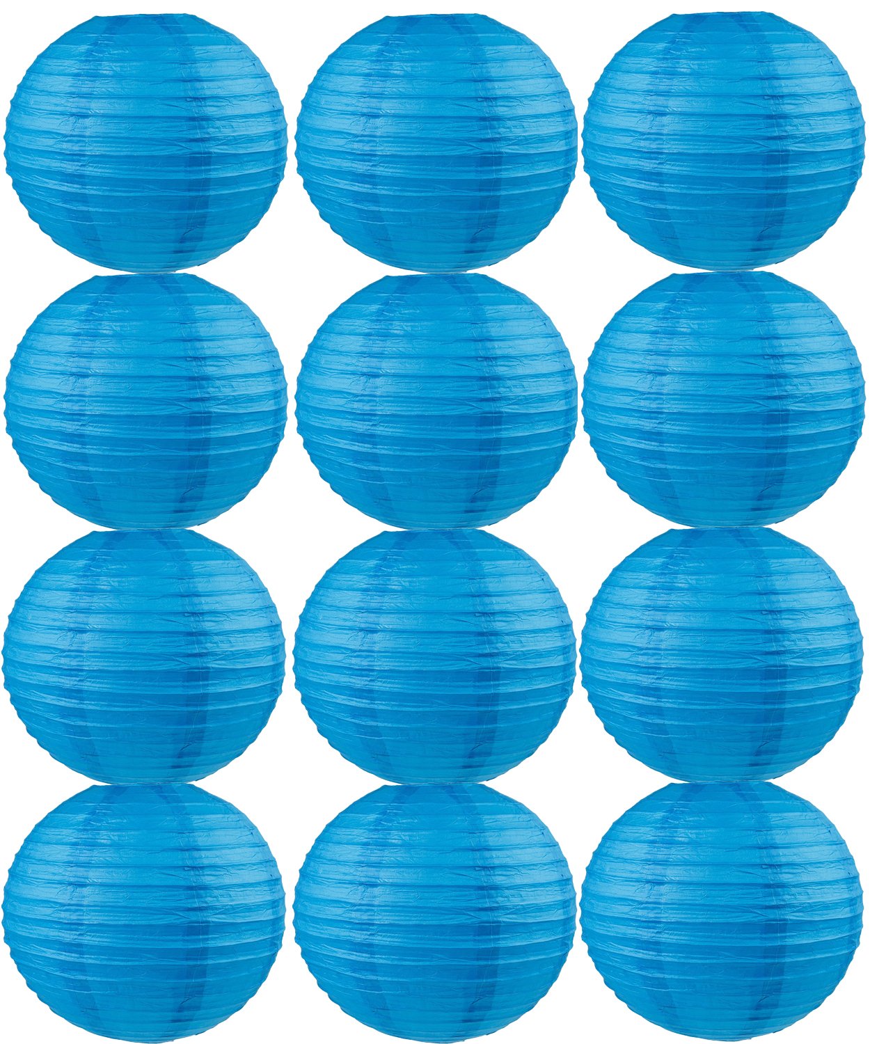 Tmade 12 PCS 6" Blue Paper Lanterns for Birthday Wedding Party Garden Home Decoration