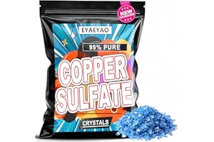 Eyaeyao Copper Sulfate Crystals, Copper Sulfate Powder Pentahydrate – 99% Pure Fine Blue Crystals (4 oz)
