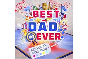 100 GREETINGS Fathers Day Card Lights & Music Pop Up, Happy Fathers Day Card from Daughter, Father's Day Cards for Husband, Fathers Day Card from Son, Fathers Day Cards, 1 Best Dad Ever Card (Best Dad Ever)