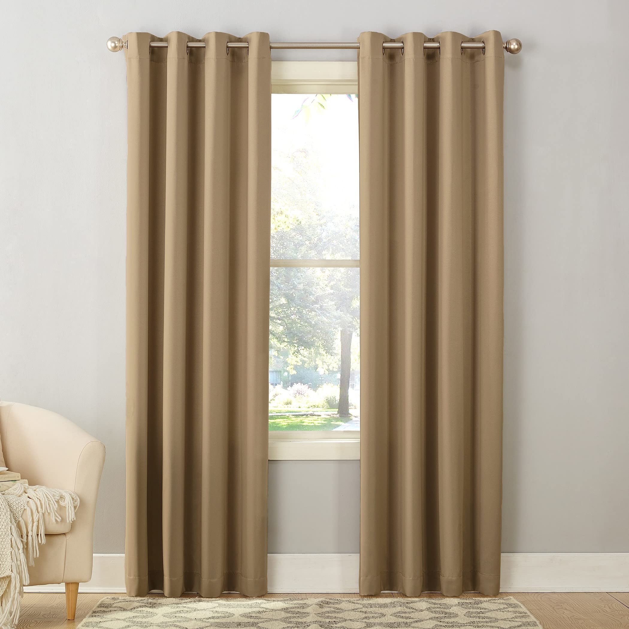 Sun Zero Barrow Energy Efficient Grommet Curtain Single Panel