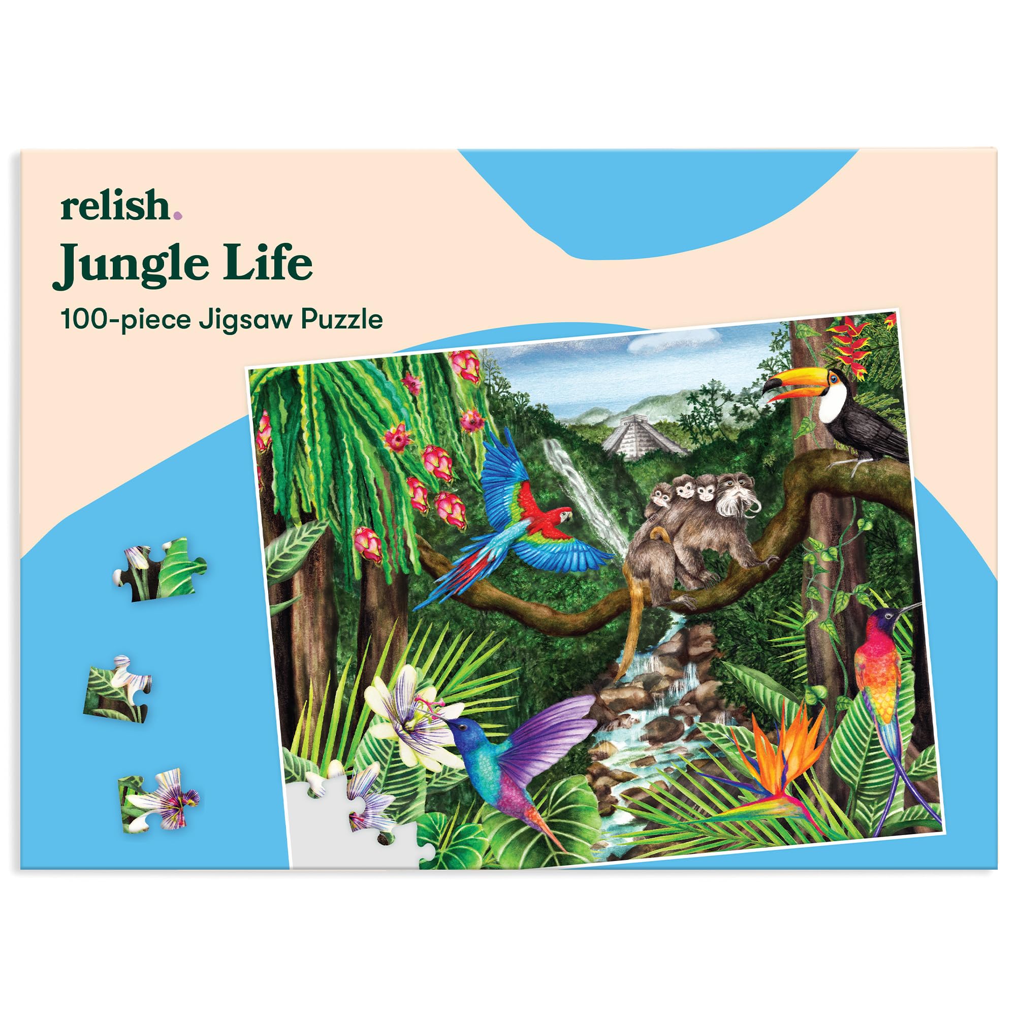 Relish - Dementia Jigsaw Puzzle for Adults, 100 Piece Jungle Life Puzzle - Activities & Gifts for Seniors with Alzheimer's