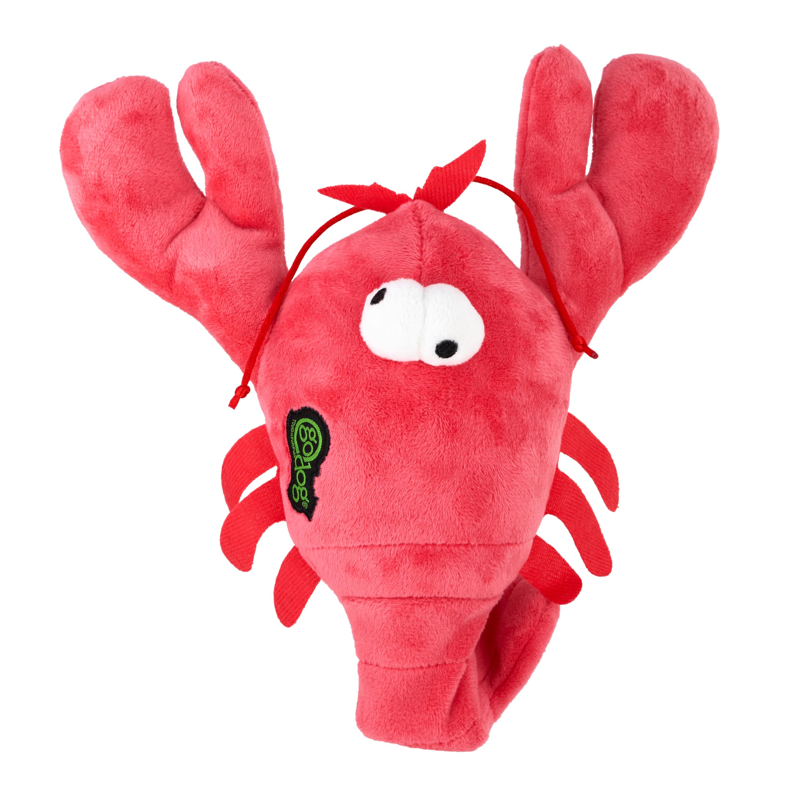 goDog Action Plush Lobster Animated Squeaky Dog Toy, Chew Guard Technology - Red, One Size