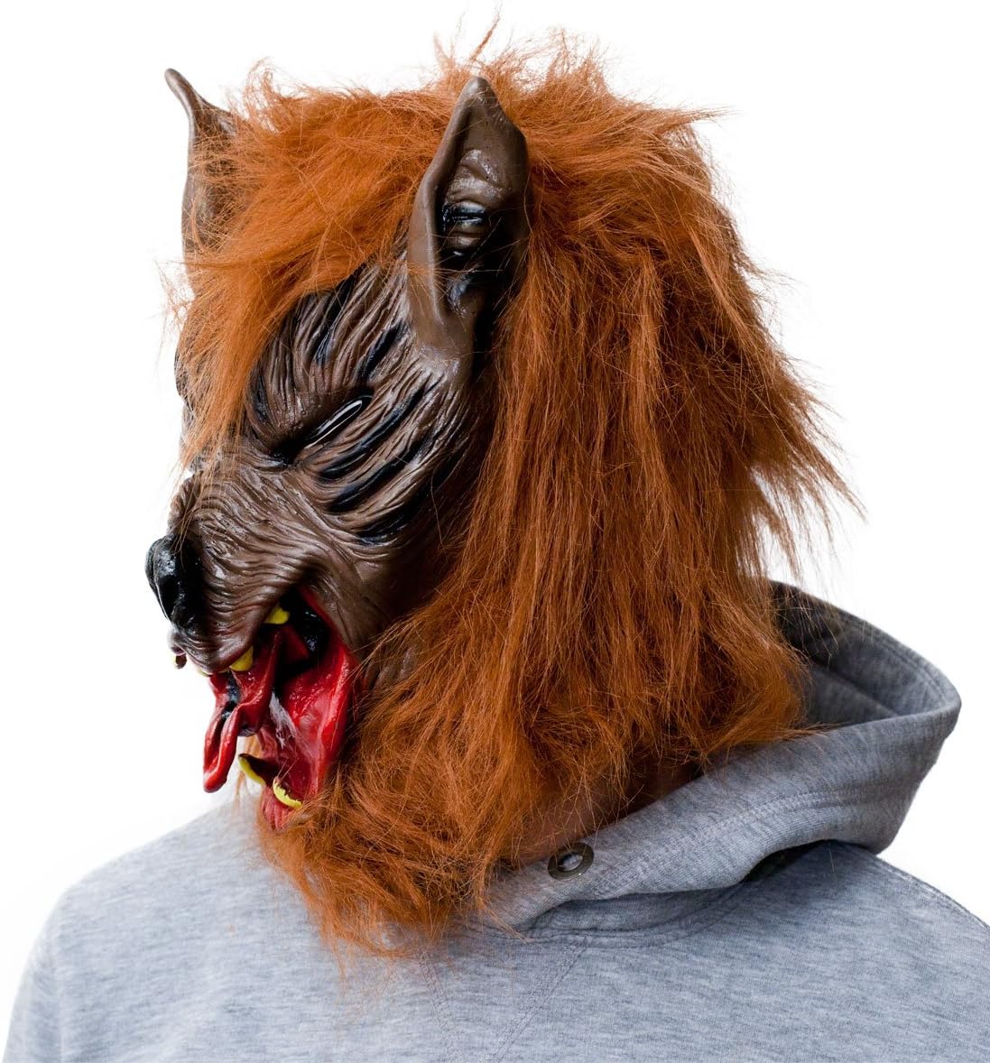 Werewolf Horror Mask Halloween Mask Wolf Full Face Mask Carnival Werewolf Mask Black - Image 4