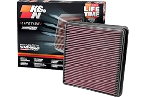 K&N High-Flow Original Lifetime Engine Air Filter: Increase Power: Premium, Washable: Compatible with 2007-2021 Lexus/Toyota: LX570, Land Cruiser, Sequoia, Tundra, 33-2387