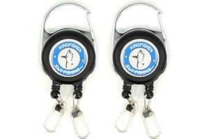 Kingfisher Fly Fishing Double Zinger Retractor, 2 Pack