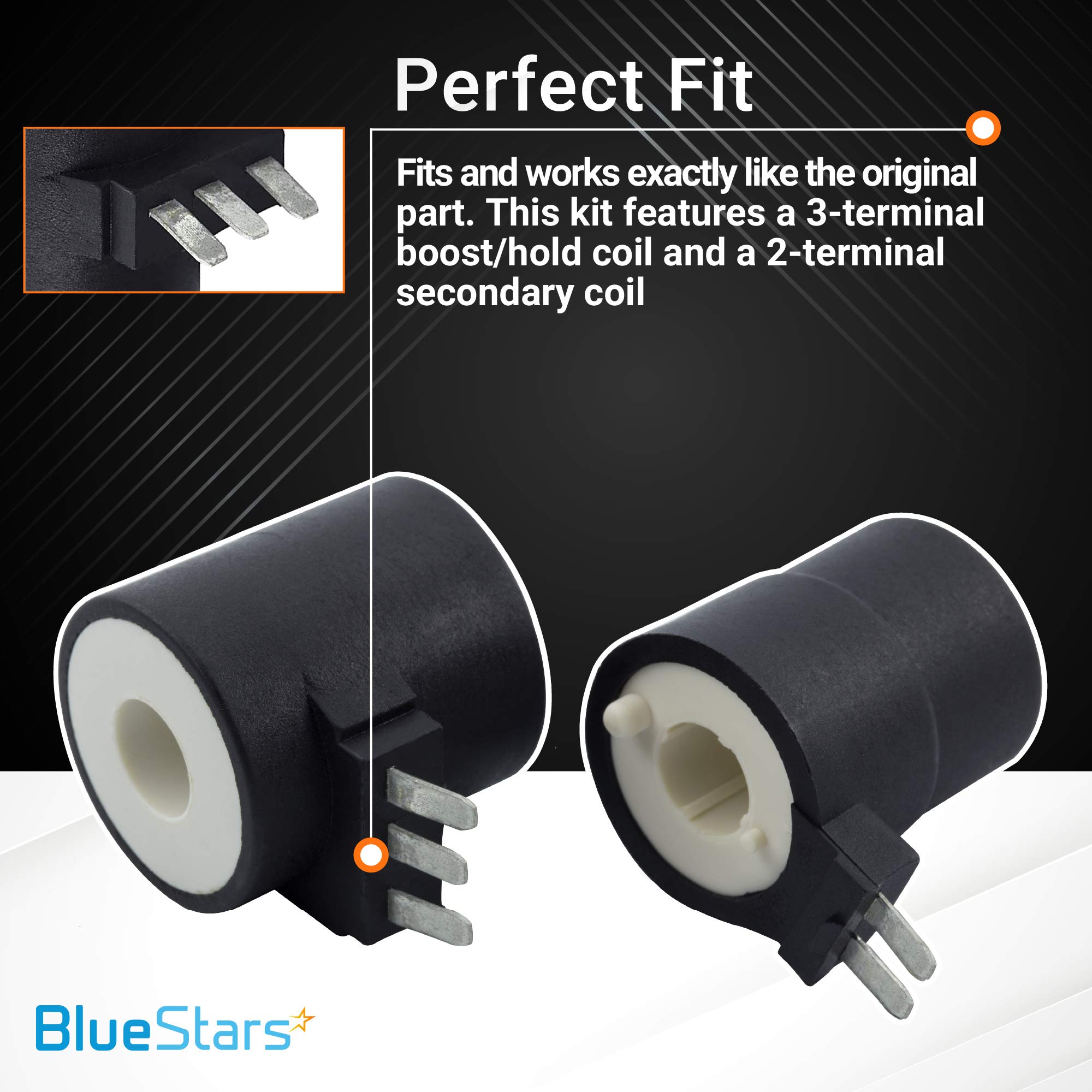 BlueStars 279834 Dryer Gas Valve Ignition Solenoid Coil Kit - Compatible with Whirlpool Kenmore Maytag Dryers - Replaces AP3094251 PS334310 12001349 694540 694539 306105 306106