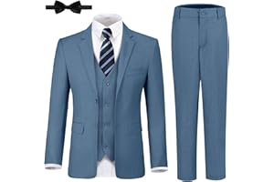JPF Boy's Formal Suit Set Slim Fit Kids Tuxedo Suits for Wedding Teen Toddler Boy Dress Suit Outfit