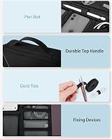 bagsmart Extra Large Double Layer Travel Cable Organizer Case Black view 5