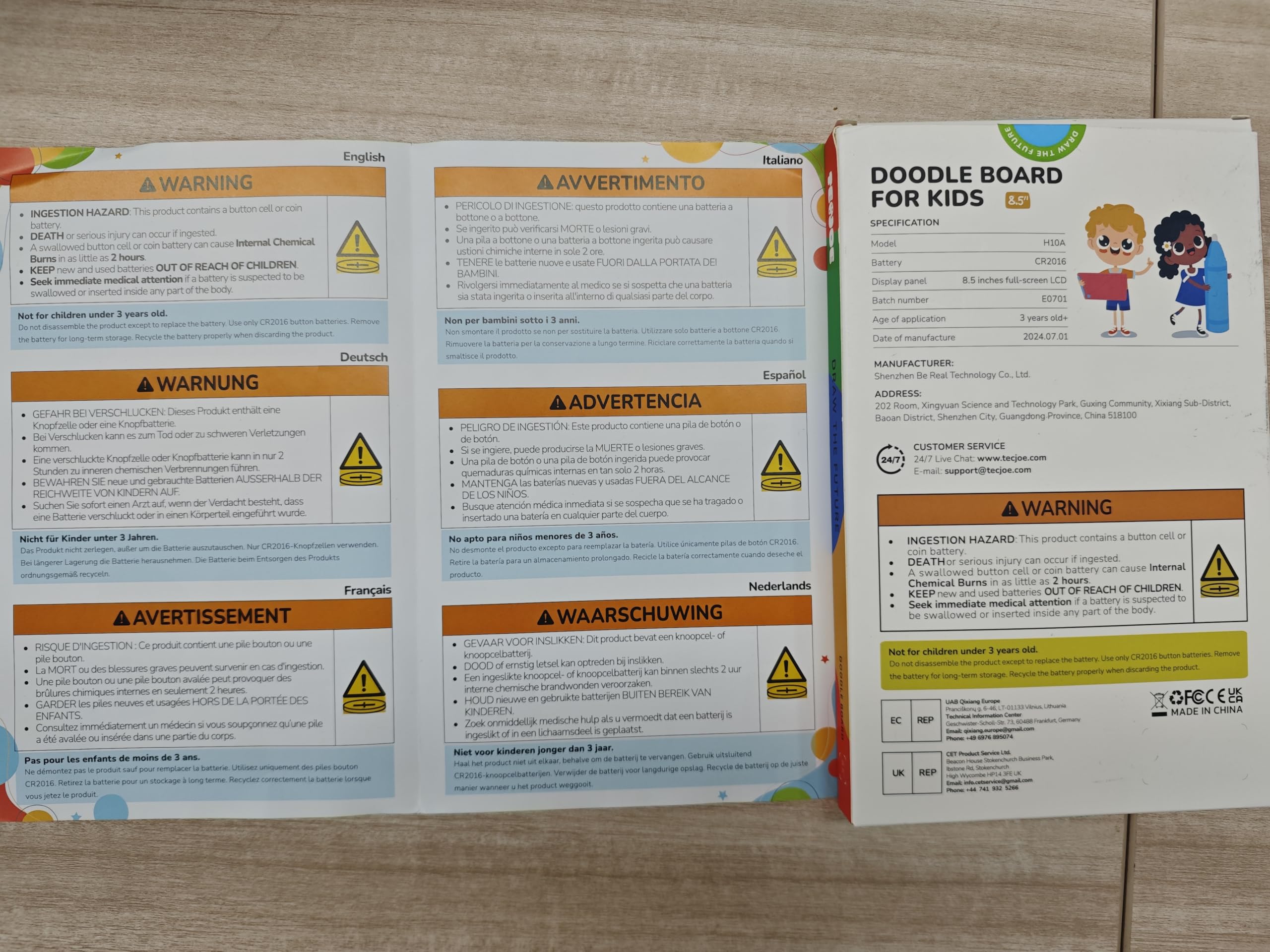 TECJOE LCD Writing Tablet, 8.5 Inch Colorful Doodle Board Drawing Tablet for Kids, Christmas Stocking Stuffers Birthday Gifts Travel Games Toys for Age 3 4 5 6 Boys Girls Toddles