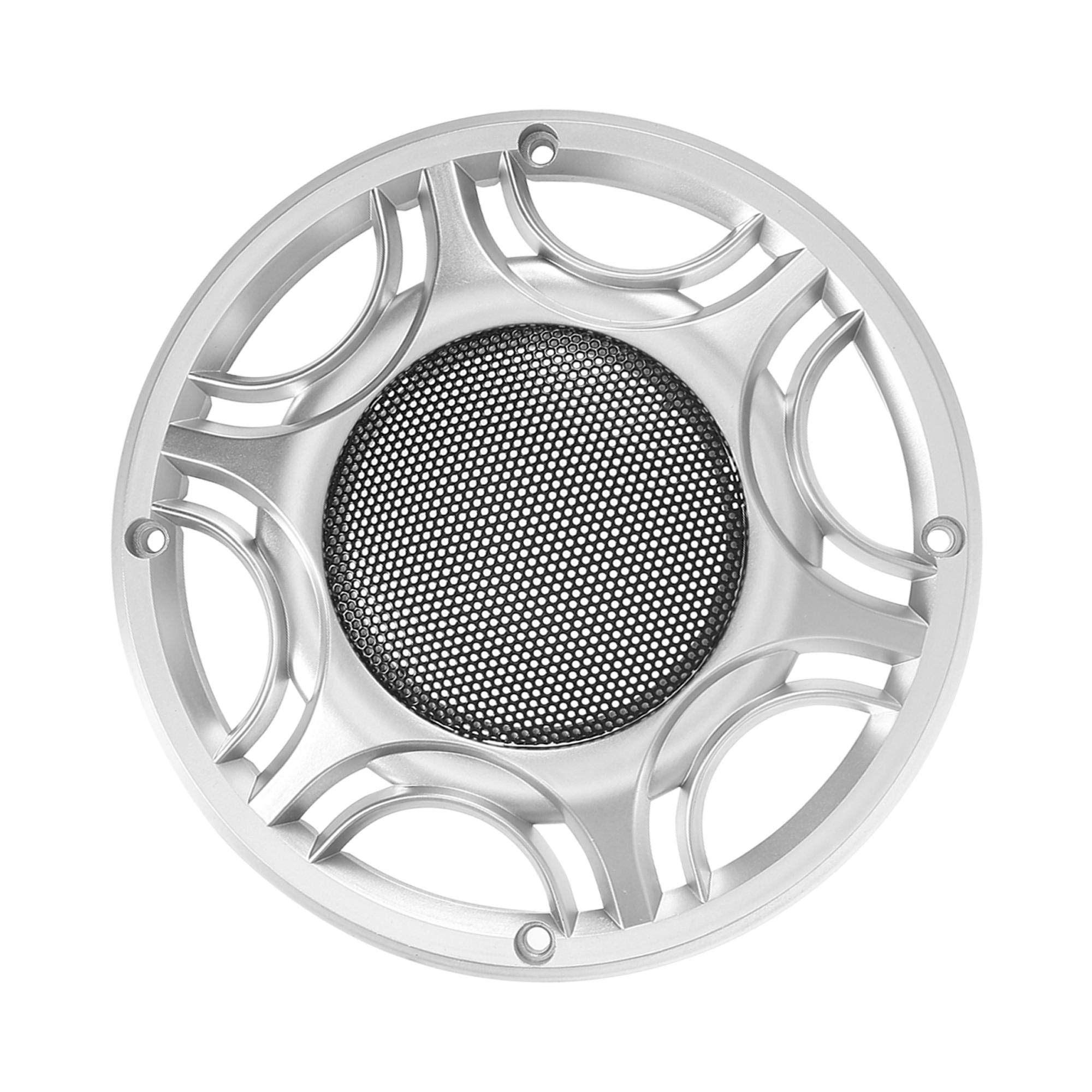 X AUTOHAUX 7" Car Audio Speaker Grill Cover Mesh Woofer Horn Guard Silver Tone
