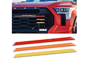 SUPER REPAIRMAN Grille TRI-Color Line Inserts Compatible for 2022 2023 Tundra and Sequoia Accessories, Durable materials, with Strong Adhesive (Red,Orange, Yellow)