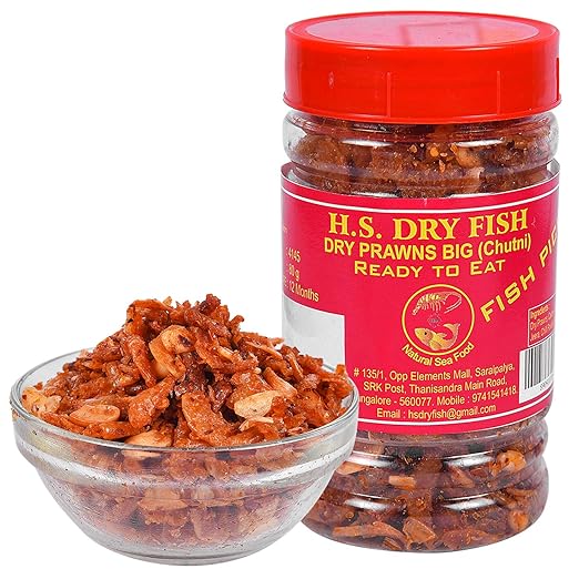 H.S Dry Fish Ready to Eat Big Prawns Chutney (100 g)