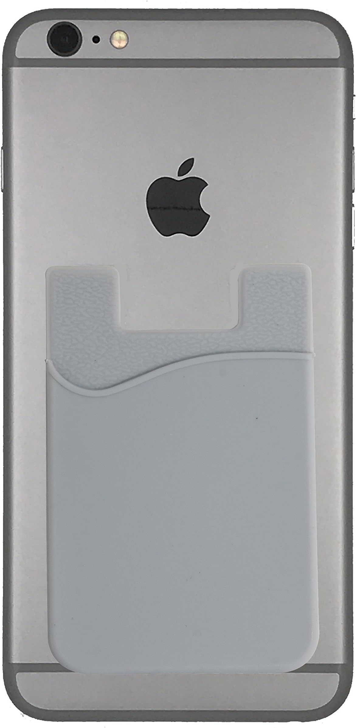 Credit Card Holder for iPhone Women & Men's Cell Phone Adhesive Stick on Silicone Wallet Universal Size COOL COLORS by Sticky Smart Wallet (Cool Gray)