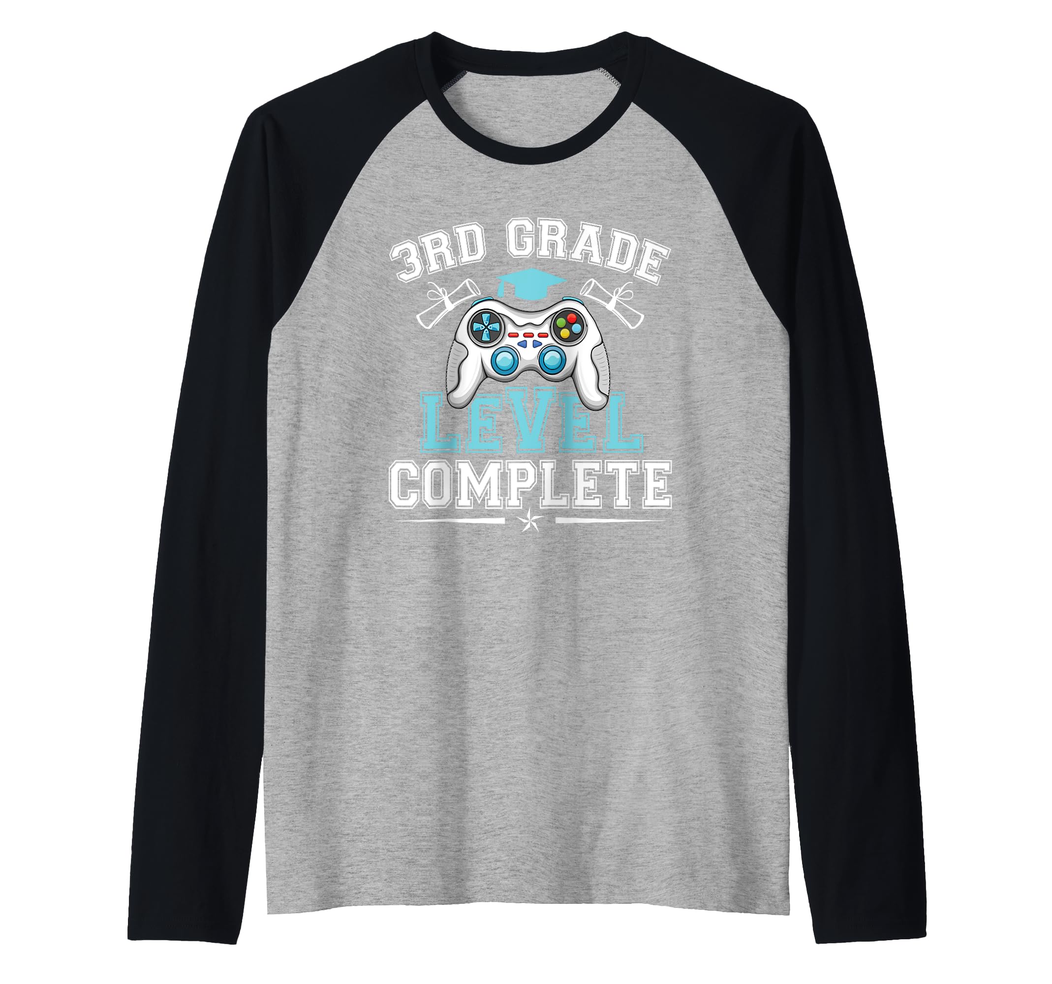3rd Grade Level Complete Graduation 2026 Class Third Grade Raglan Baseball Tee