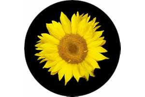 Tire Cover Central Single Sunflower Field Photo Spare tire Cover (Select tire Size/Back up Camera Option in menu)
