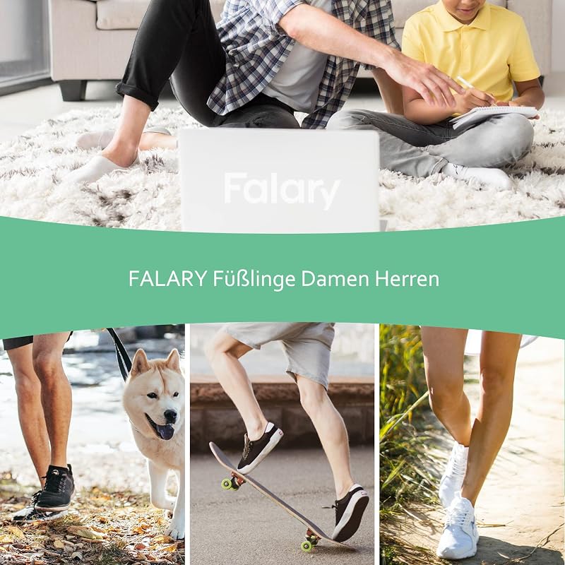 Sneaker Socken Damen Füßlinge Damen Herren Footies Unsichtbare Kurze 10 Paar Sneaker Socken Großes Silikonpad Verhindert Verrutschen_Schwarz_39-42 — Foto 7 von 7