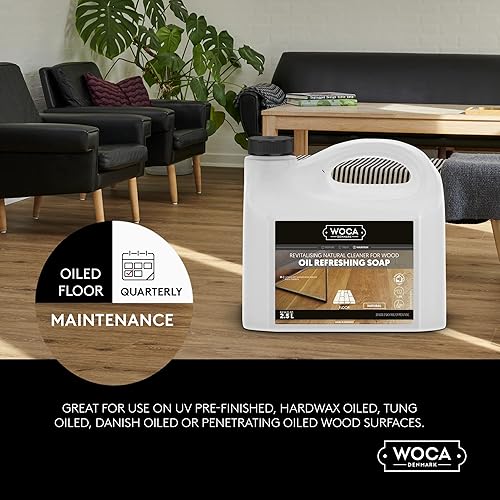 WOCA Denmark Oil Refreshing Soap Spray Natural |750 Ml| Plant Based Cleaner For Use On Oiled Or Waxed Wood. Great For Floors, Butcher Block, Cutting Boards And Furniture. Food Contact Safe