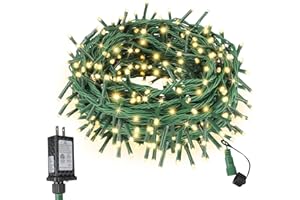 ASENEK 66FT 200 LED Christmas Mini Lights End-to-End Plug 8 Modes Indoor String Lights with Timer, Outdoor Indoor Twinkle Fairy Lights Christmas Tree Patio Garden Holiday Warm White