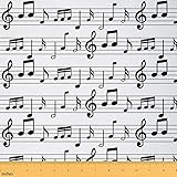 Feelyou Music Fabric by The Yard, Abstract Musical