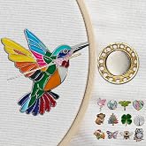 Magnetic Needle Minder Magnet Embroidery Accessories and Supplies Embroidery Needle Holder Cross Stitch Holder Needlework Supplies (Colorful Bird)