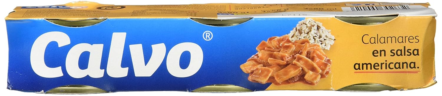Calvo Calamares en Salsa Americana - Paquete de 3 x 80 g - Total ...