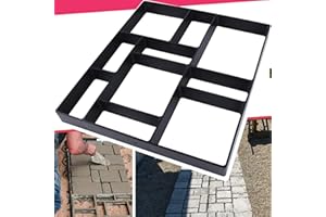 Anothera 17.5"x15.5"x1.5" Walk Path Maker Reused Concrete Molds Pathmate Molding Stepping Stone Paver Walk Way DIY Path Paving Garden Yard Patio Mold (10-Grid)