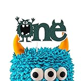 One Cake Topper Green Monster Handmade 1st Birthday