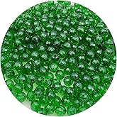 Daiyifiy 1000PCS 6MM Round Crystal Acrylic Beads Crystal Faceted Beads Spacer Beads for DIY Crafts Jewelry Making, Bracelets Necklaces Wind Chimes Suncatchers Loose Gemstones(62-Dark Green)