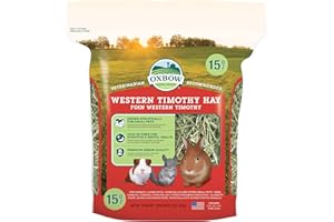Oxbow Animal Health Western Timothy Hay - All Natural Hay for Rabbits, Guinea Pigs, Chinchillas, Hamsters & Gerbils - 15 oz.