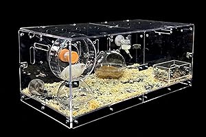 GuineaLoft™ Hamster Pack - Exercise Wheel, Water Bottle, Food Feeder, Sand Bath Room, Burrowing/Hideout Room for Hamsters, Mice, Gerbils & Similar Small Animals - Guinea Loft Exclusive
