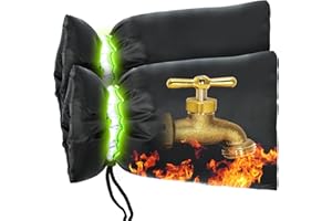 MIXC Outdoor Faucet Cover for Winter - 2 Packs 7.09''W x 10.24''H Water Socks Freeze Protection Pipe Insulation Reusable Waterproof Insulated Spigot Backflow Cover