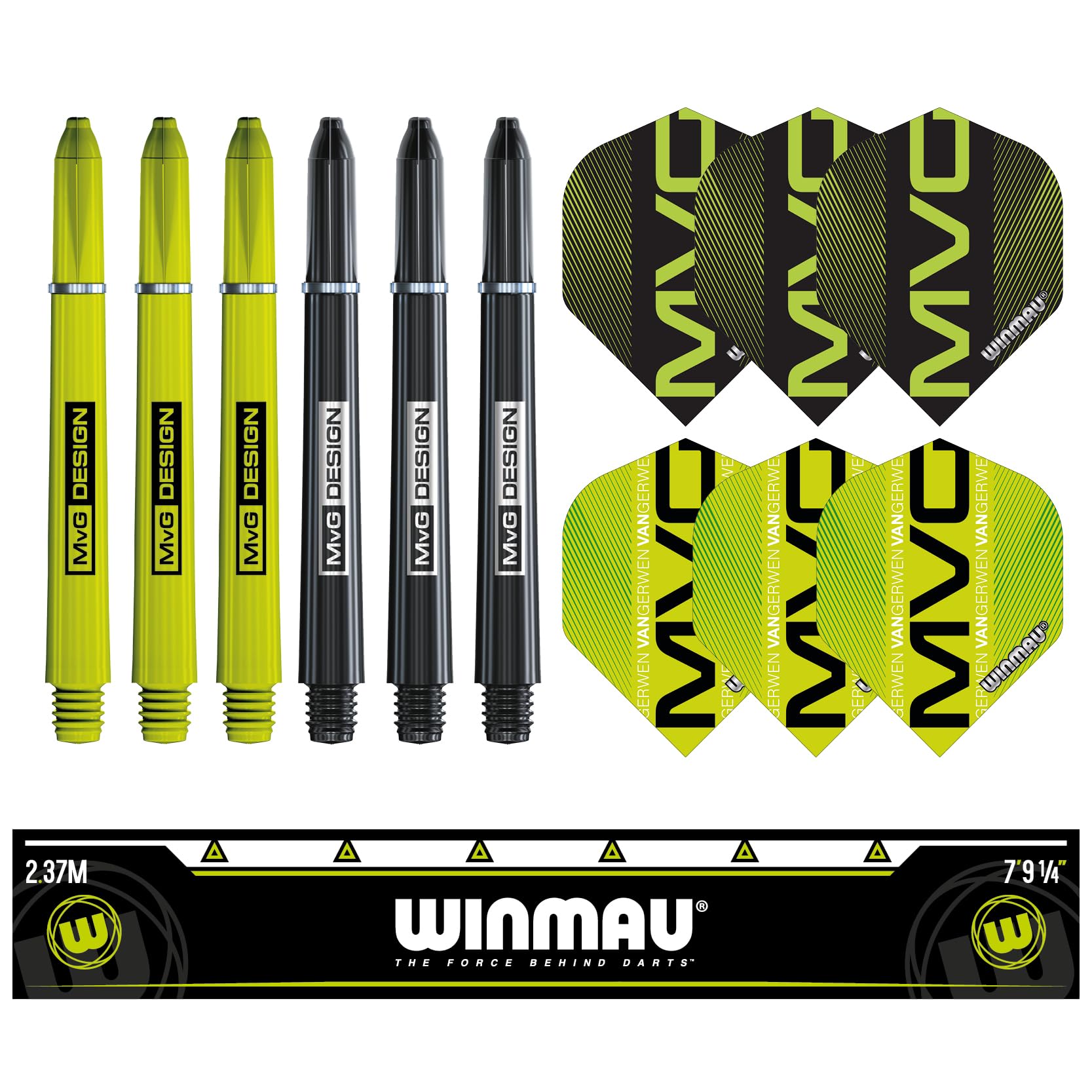 WINMAU Michael Van Gerwen MvG Schrank-Set inklusive Dartboard, Schrank, Darts und Zubehör 6