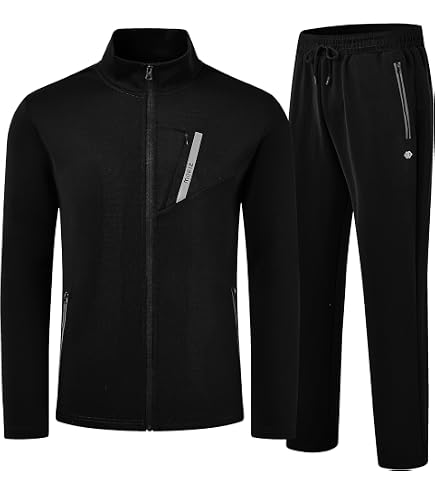 MoFiz Men's Tracksuit Long Sleeve Casual Sports Athletic