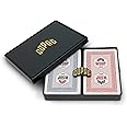 Copag 2023 WSOP World Series of Poker 100% Plastic Playing Cards, Bridge Size (Narrow) Red/Blue Double Deck Set (Regular Index)