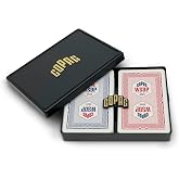 Copag 2023 WSOP World Series of Poker 100% Plastic Playing Cards, Bridge Size (Narrow) Red/Blue Double Deck Set (Regular Index)