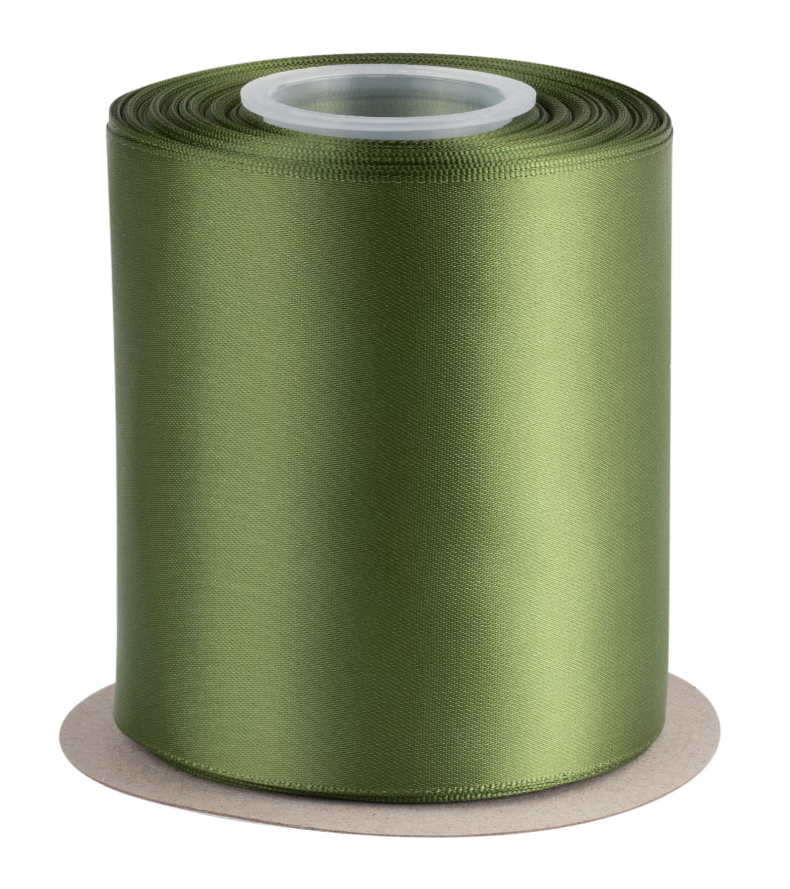 AVANAVA 100mm Wide Ribbon Double Face Satin Ribbon - 22 Meters (570-Moss)