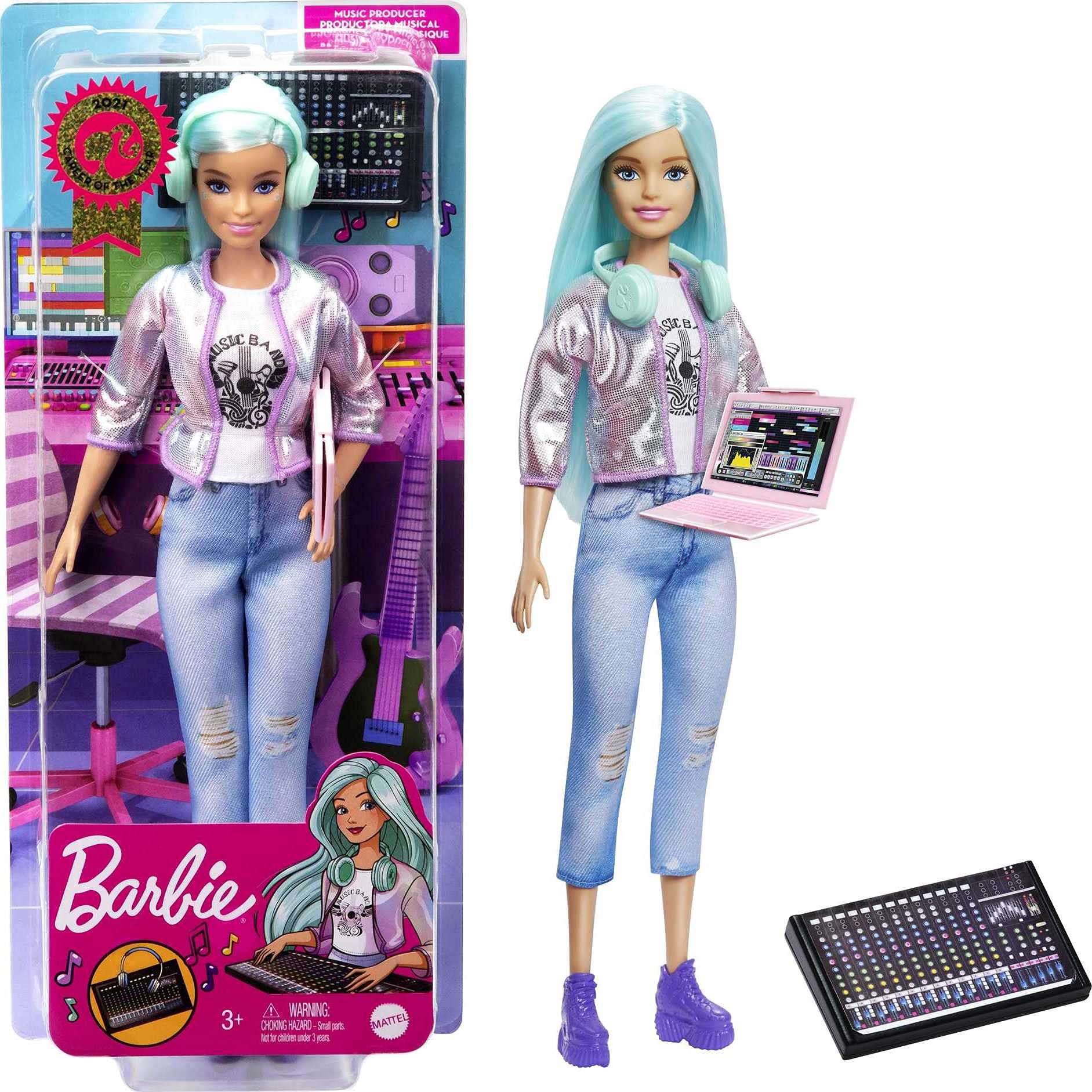 Barbie GTN77 Career of the Year Music Producer Doll, Multicolor, 29.8 cm*3.4 cm*7.0 cm