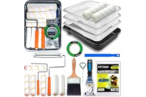KINGORIGIN King Origin 20 Piece Paint Roller Kit, Paint Roller Covers 9-inch & 6-inch, Paint Brush, Paint Tray Liners & Accessories | Interior Painting Supplies for Walls & Ceiling | Paint Kit for House