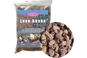 RURTSVA Medium Lava Rock 5LBS, 1' - 2' Natural Volcanic Stones Use in Fireplace, Fire Pit or Bowl Rocks for Indoor Outdoor Natural Gas Propane Fires and Decorative Landscaping-Red