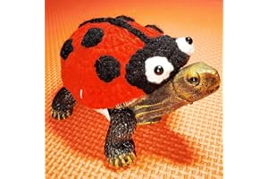 FORZENA Sweater for Turtle - Small Animal Sweater Warm Winter Knitted Handmade Cute Sweater Apparel Accessory Halloween Party Cosplay Costume Photo Shoot for Pet Tortoise Turtle (XL,Red Ladybug)