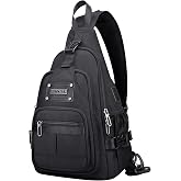 WITZMAN Sling Bag for Men Casual Crossbody Bag with USB Charging Port | 15L Capacity Shoulder Chest Bag, Water-resistant,Multiple Pocket Fits 9.7 Inch Ipad, Hiking, Daily, Outdoor, Work, B735