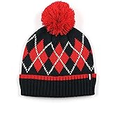 Tommy Hilfiger womens Argyle Pom Cuff Hat