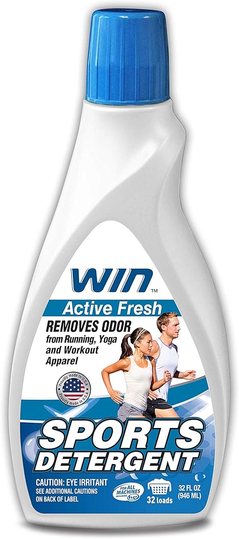 Amazon Com Win Sports Detergent Specially Formulated For Sweaty Workout Clothes Removes Odor From Running Gym And Activewear Apparel And Football Hockey Uniforms Blue 32 Oz Home Kitchen