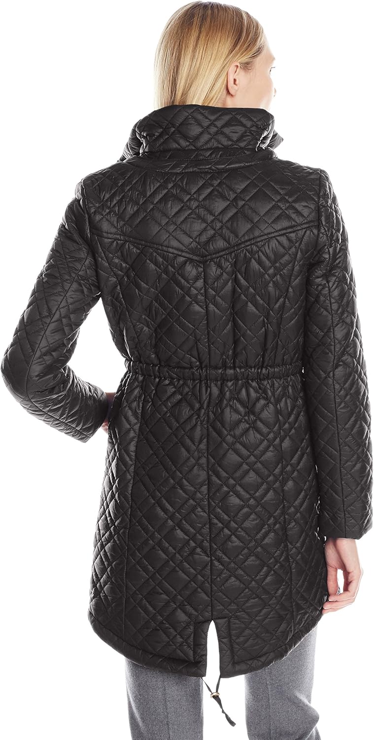 T Tahari Womens Marykate Quilted Anorak Jacket