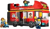LEGO City Red Double-Decker Sightseeing Bus Toy 60407 with 5 Minifigures view 12