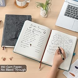 ZXHQ B5 Bullet Dotted Journal Notebook:150gsm Thick