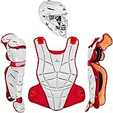 All-Star Catcher’s Gear Kit – Includes Helmet, Chest Protector & Leg Guards – Lightweight, Durable Baseball Protective Set, Meets NOCSAE