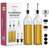 Oil Dispenser - Oil Dispenser Bottle For Kitchen - Glass Oil Bottle Set - Oil and Vinegar Dispenser - Oil Dispenser Bottle Fo