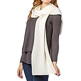 Fishers Finery Women's 100% Cashmere Ribbed Knit Winter Scarf | Black Label Box